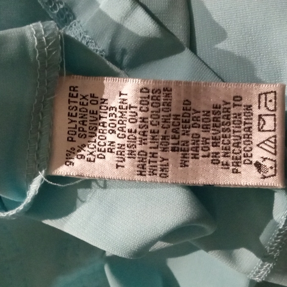 Vtg Bob Mackie Wearable Art Top 3X blue - Picture 5 of 5